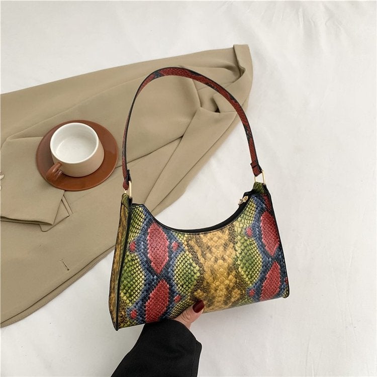 Fashion Bag Women'S Underarm Bag Snake Pattern Handbag Western Style Personalized All-Match Women'S Shoulder Bag - Image 4